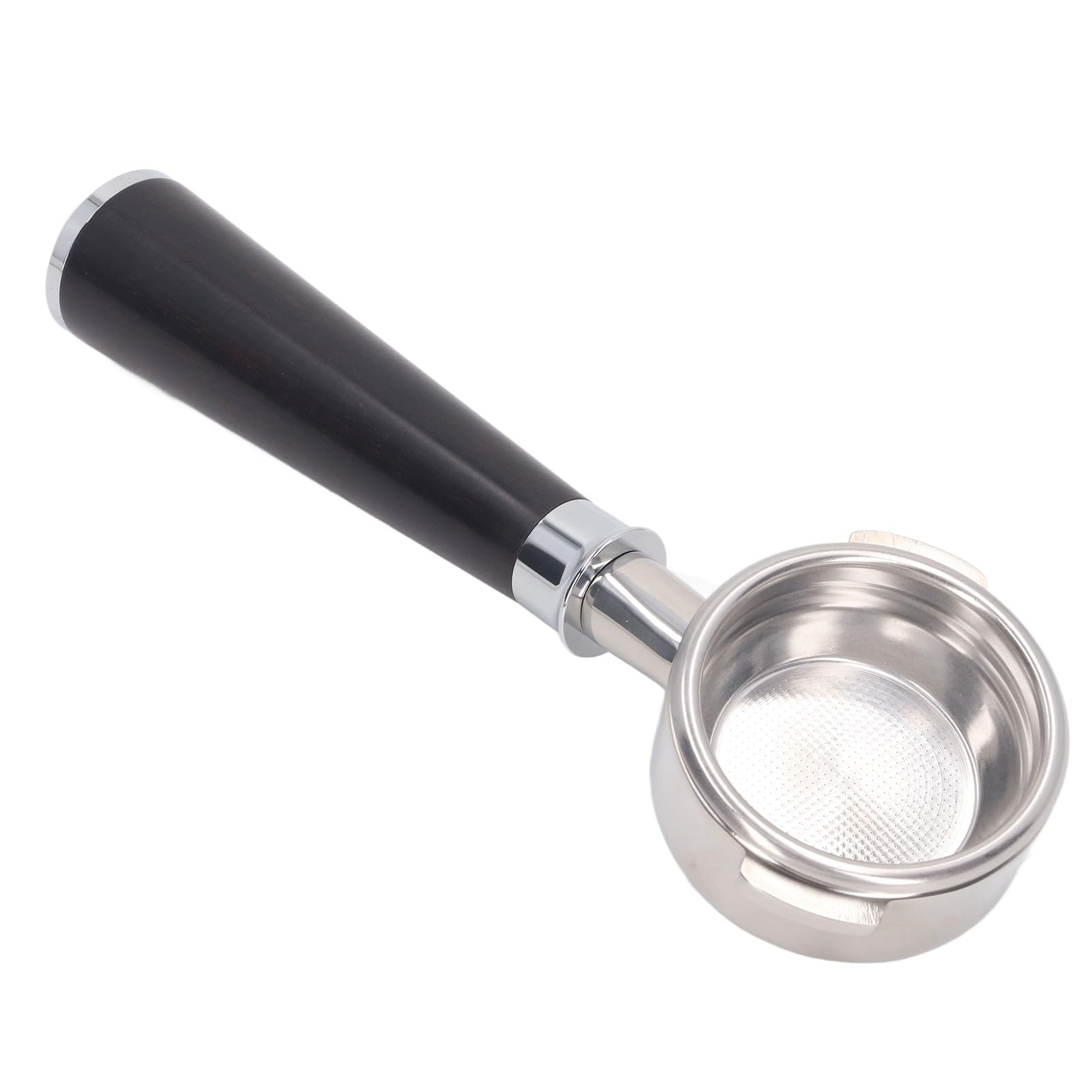 Portafiltro de café, portafiltro de 3 orejas con cesta de filtro de 58 mm for cafetera Nuova, mango de portafiltro de 58 mm, portafiltro sin fondo desmontable de acero inoxidable (un palo de rosa negr