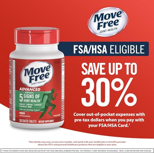 image for Move Free Advanced Plus MSM Coated Tablets, Joint Health Supplement wi