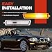 HECASA Pair Front Bumper Lights Compatible with 1996-2002 BMW E37 Z3 Roadster/M Roadster/M Coupe (Amber Bulbs Included) Side Markers Lamps Left & Right Side Clear Lens