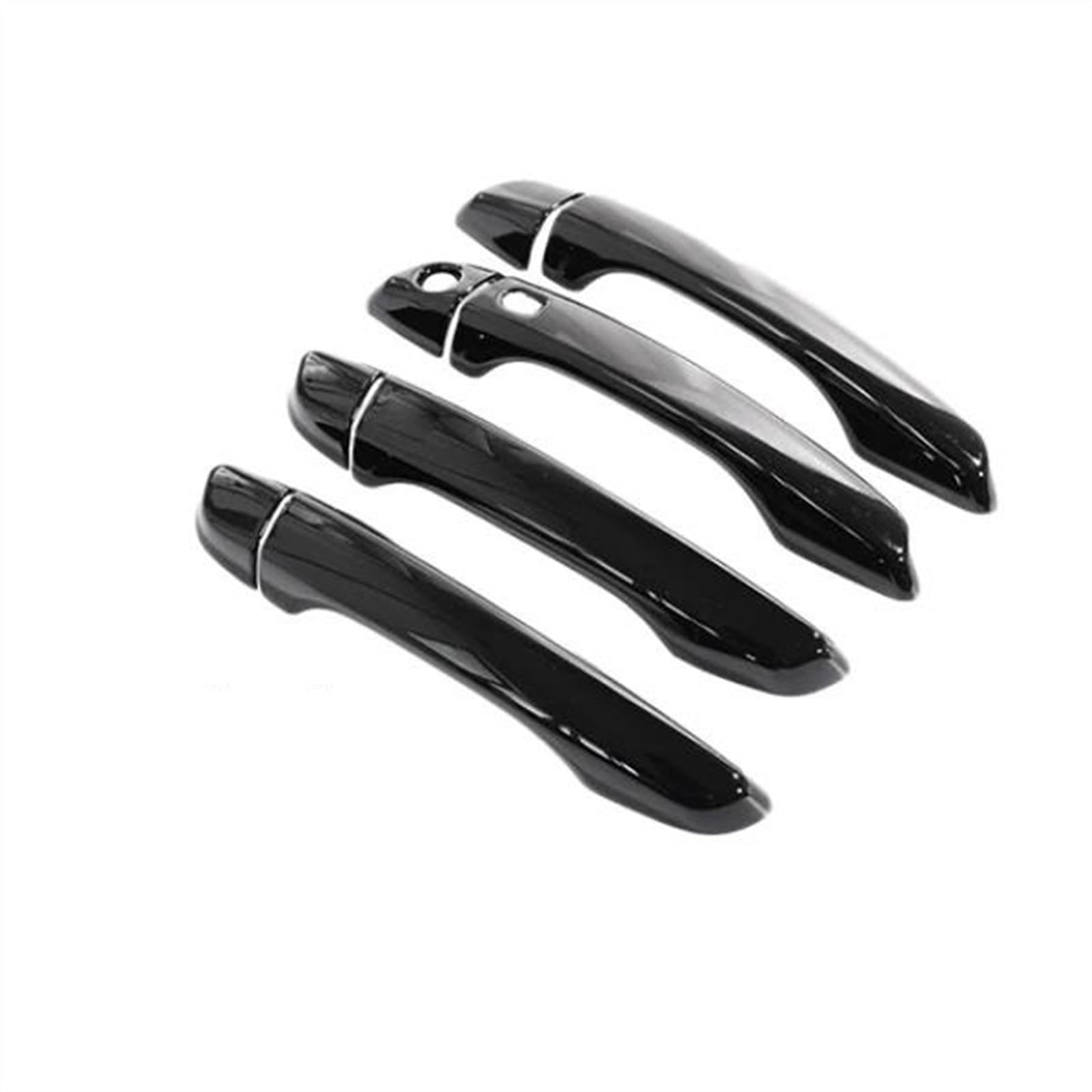 KJHOPY Car Styling Gloss Black Outer Exterior Door Handle Stickers Protection Covers Trim for Peugeot 208 MK2 P21 2020-2023 Exterior Door Handle(A)