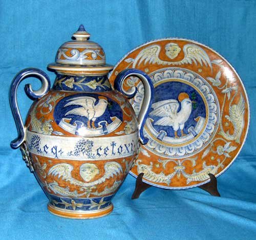 Plato de cerámica Ricceri decoro Bargello 40 cm regalo de bodas