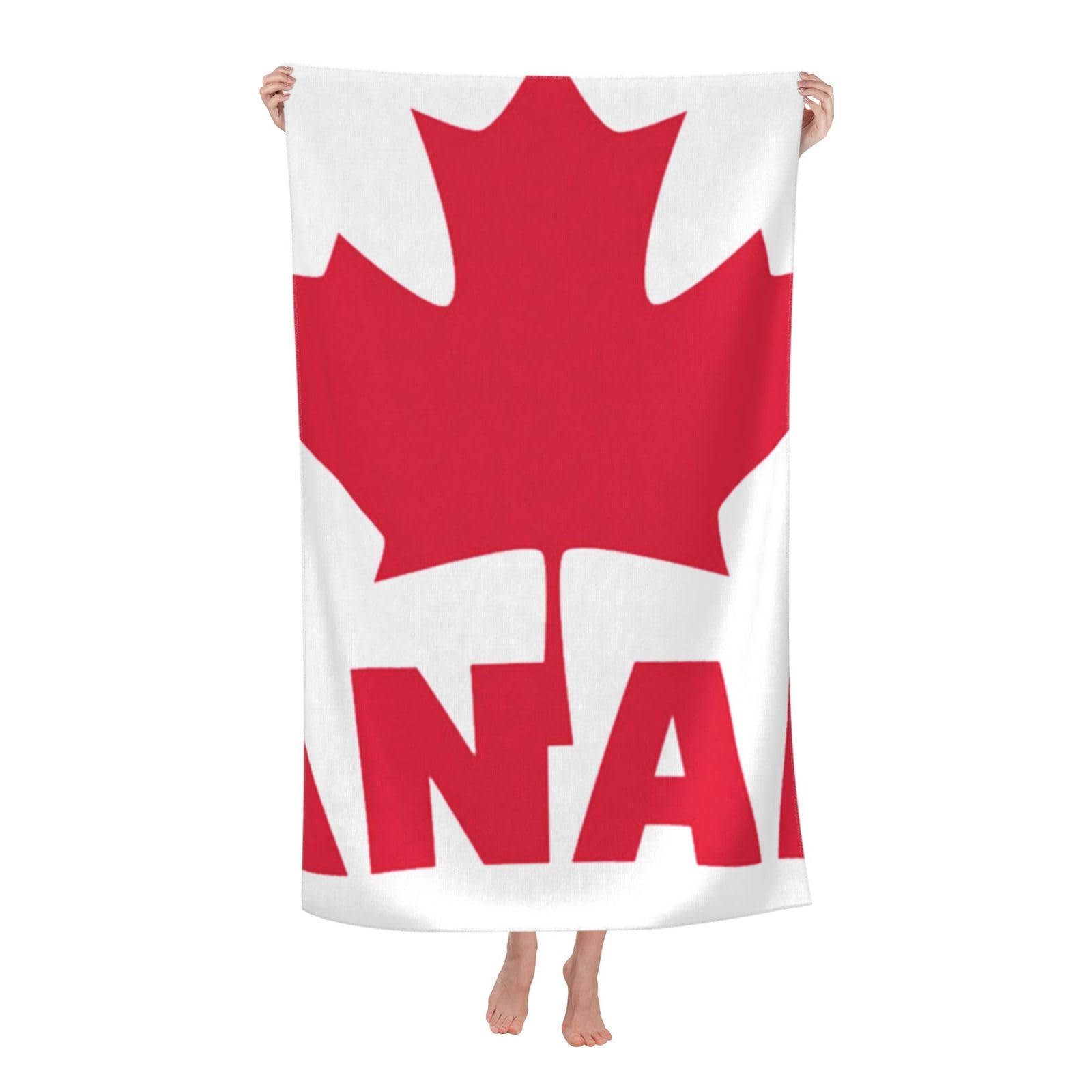 LSRCPD Beach Towel Canada Day Flags Microfiber Beach Towels Blanket Oversized Tropical Big Extra Large XL Pool Towels Quick Dry Sandproof for Women Girls Kids