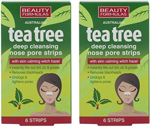 BEAUTY FORMULAS TEA TREE NOSE PORE STRIPS (Pack of 2)