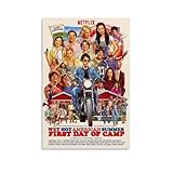 HDSHJFIK Póster clásico de la TV de verano americano con texto en inglés 'Wet Hot American', cuadro decorativo para pared e imagen artística moderna para decoración de dormitorio familiar, 50 x 75 cm