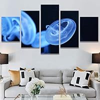SIGNWIN 5 Panel Canvas Wall Art Light Float for Home Decorations Ready to Hang - 60