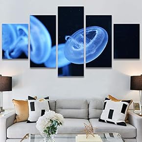 SIGNWIN 5 Panel Canvas Wall Art Light Float...