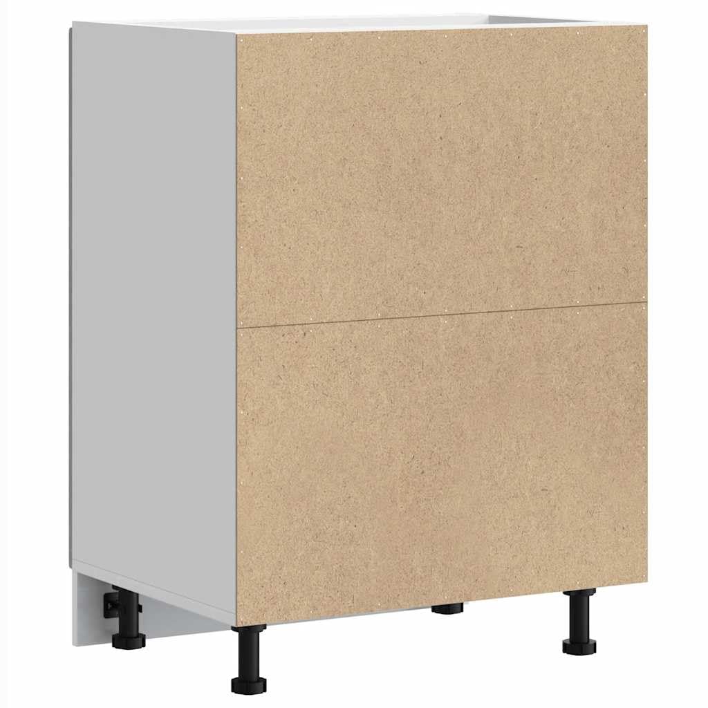Porto - Mobiletto da cucina in legno Sonoma, 60 x 46 x 81,5 cm, con vano portaoggetti, piedini regolabili, porta e materiale robusto, per cucina, sala da pranzo, dispensa e organizer