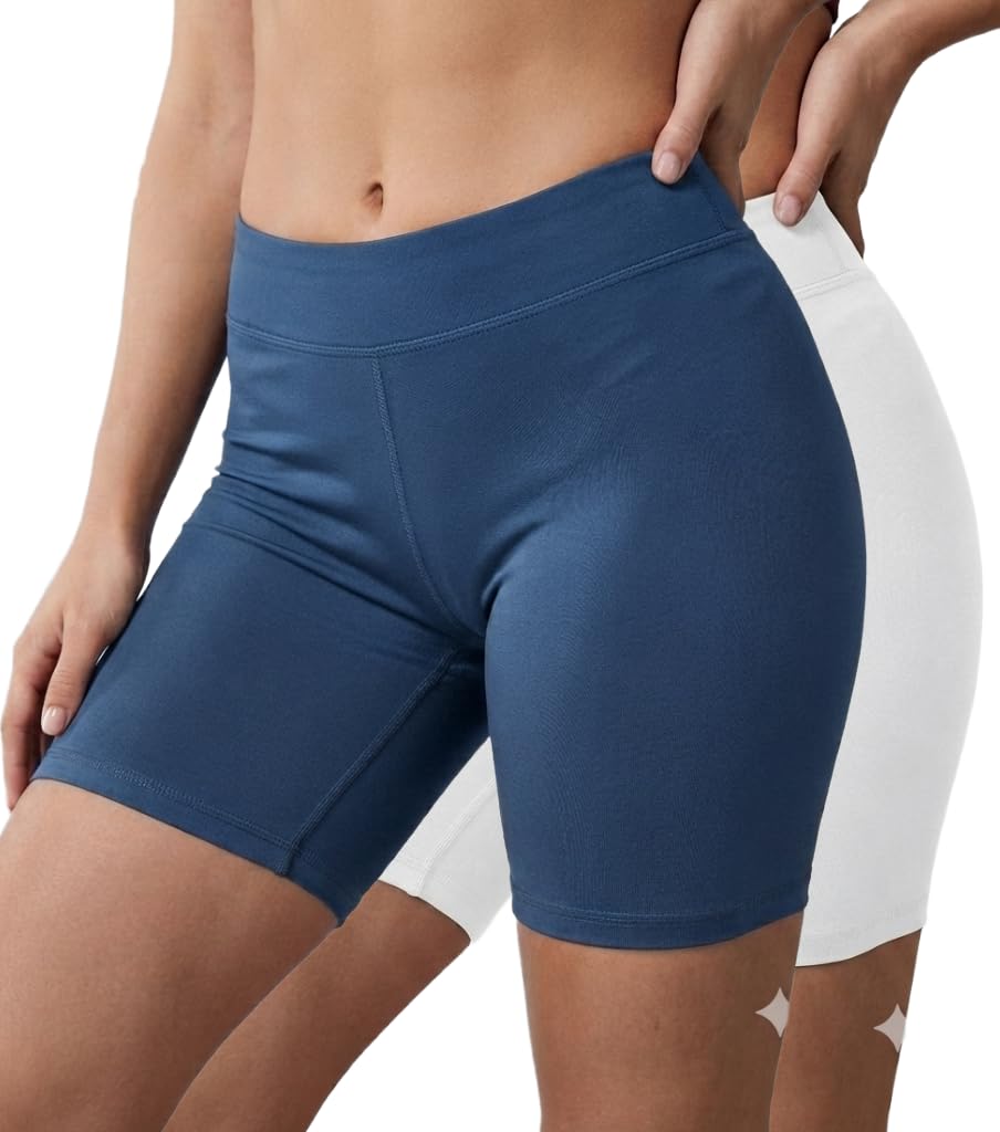 irana Women Gym Shorts for Women – Workout Running Sports Shorts, High Waist Activewear Shorts, Yoga Fitness Shorts, Quick Dry Stretchable Gym Wear Short, Ladies Shorts-Pack of 2-picture-7