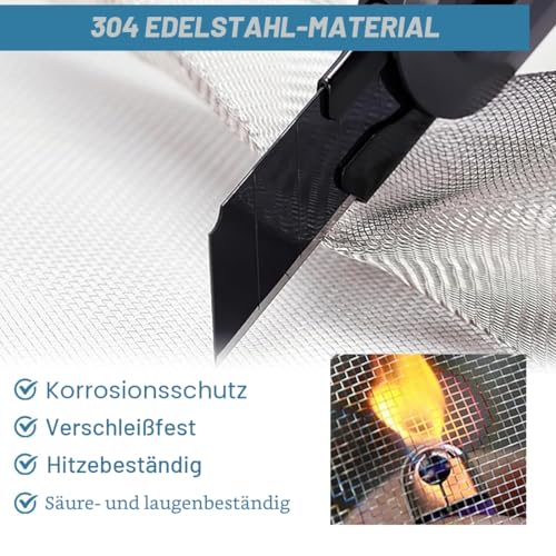 Gewebtes Drahtgeflecht Drahtgitter aus groß 304 Edelstahl Feinmaschig Maschendrahtzaun Sechseckgeflecht Drahtzaun 40 x 200 cm