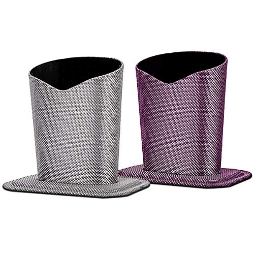Image of 2 Pcs a Set, Plush Lined Eyeglasses Holder Stand Case Protective Glasses Case for Desks