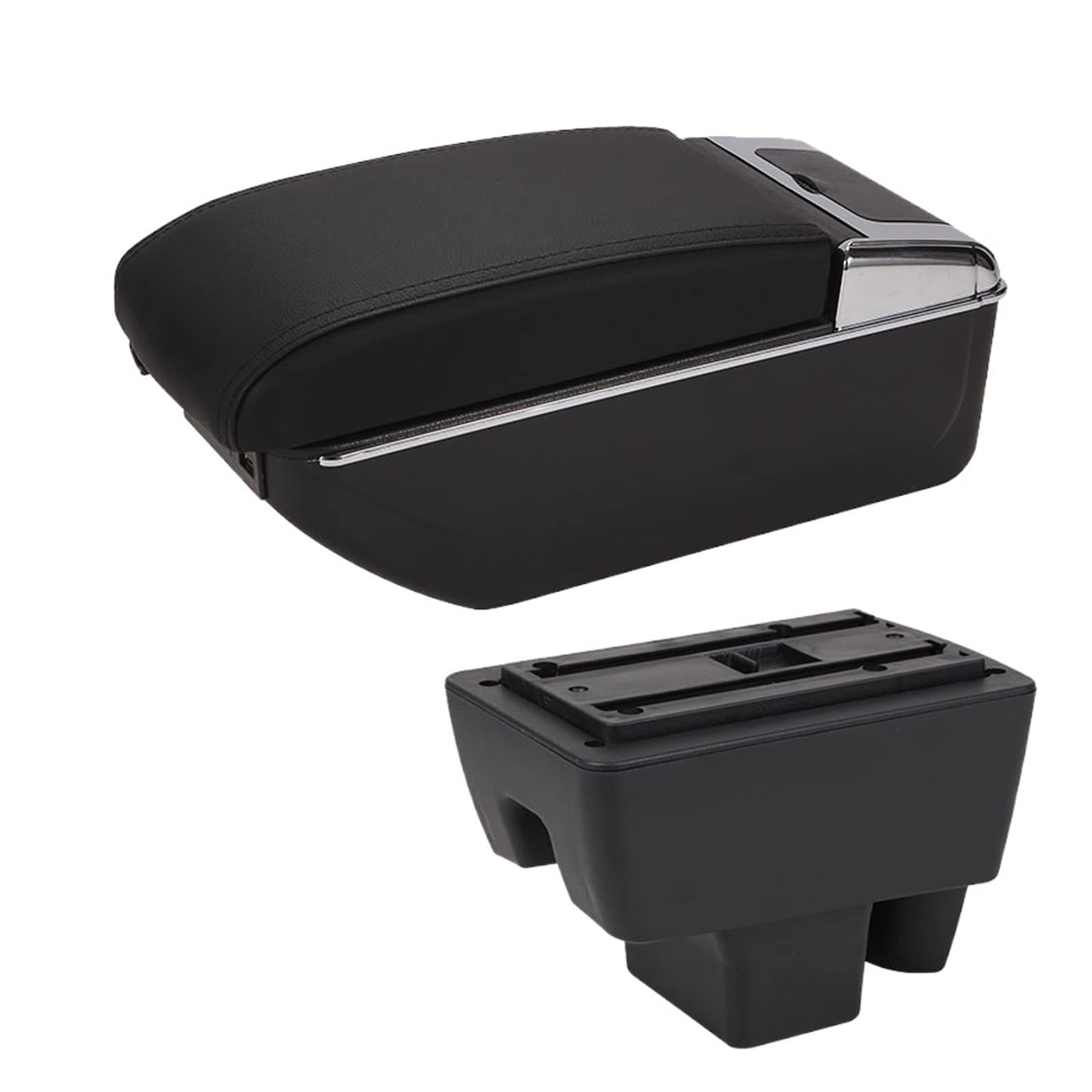 Car Armrest Box For VW For Polo 2020 2021 Retrofit Car Accessories Interior Details Storage Box(A2 7USB)