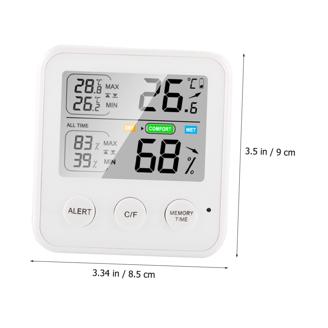 HANABASS 3piezas Digital De Temperatura y Humedad Higrómetro Interior Portátil Medidor De Precisión Para Hogar Oficina y Habitaciones Infantiles