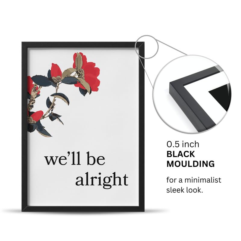 Image of Wall Framed Posters | 8x12 inch size | Motivational Quotes Posters |Motivational inchWe'll Be Alright inch Photo Frame - Inspirational Wall Decor for Home, Office, Bedroom, and Living Room