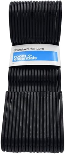 Miniatura 4 de Room Essentials Paquete de 18 perchas (negro) Negro,Blanco