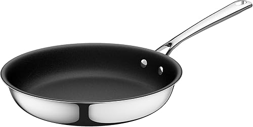 Vakkit Sartén antiadherente Aluminio anodizado duro con base antideformación mango de acero inoxidable Sartén clásica antiadherente para cocinas