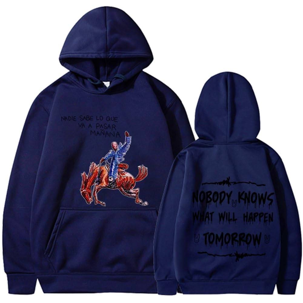 TURVANadie Sabe Lo Que VA A Pasar Manana Album merch Rapper Sweatshirts Unisex Fashion Streetwear, Bad hoodie sweatert Bunny