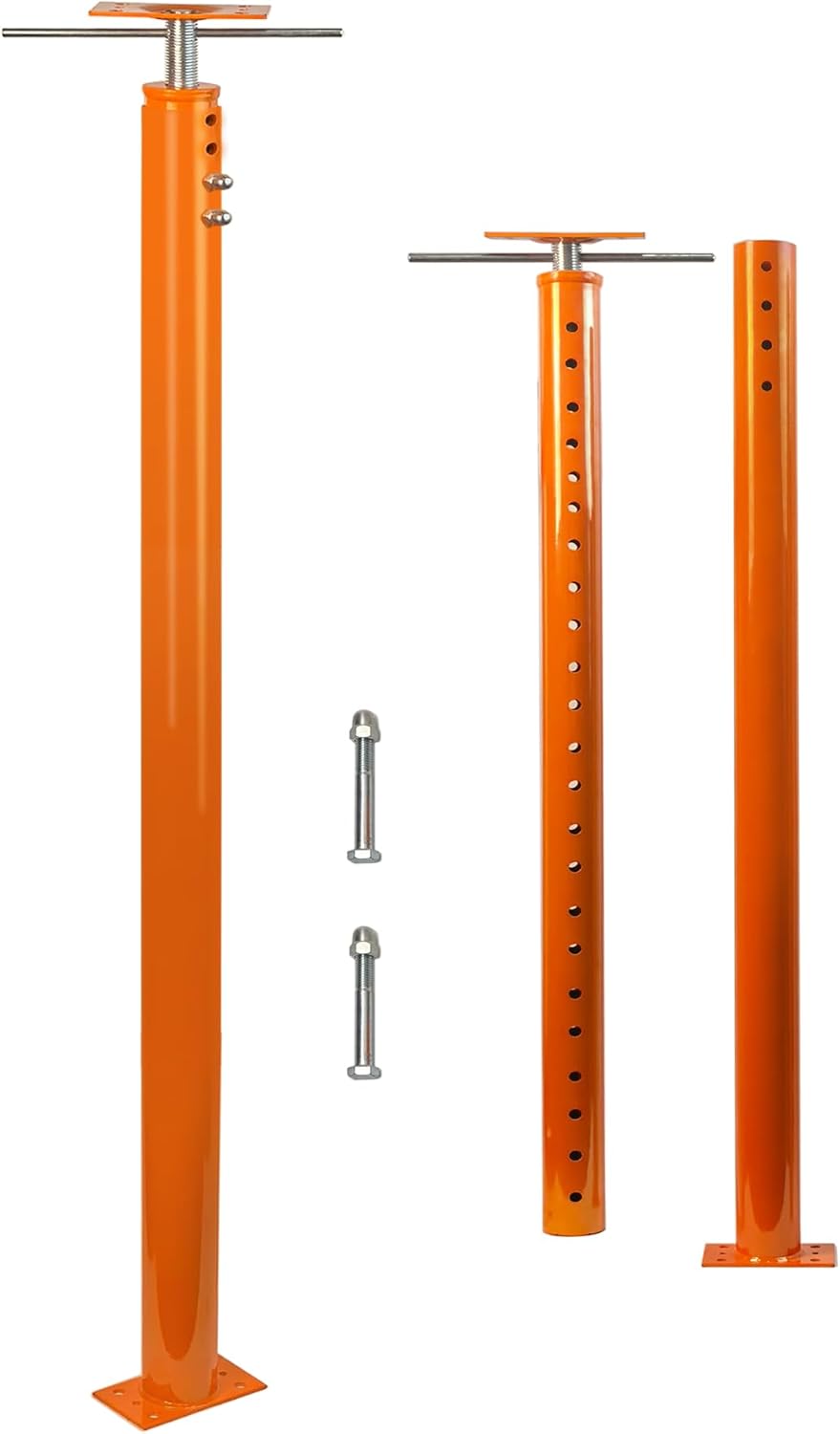 2 Pack House Jack Post Pole for Leveling, 48"-96" Adjustable House Floor Jacks, Support Joist Beam Brace Telescoping Jack Stands for Basements, Decks, Crawl Spaces, 18000 lbs Max Load Capacity