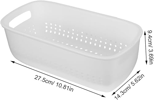 Miniatura 2 de Healvian Colador de frutas para colocar sobre el fregadero, cesta cuadrada de plástico, cesta de lavado de verduras, apilable, doble capa, cesta de