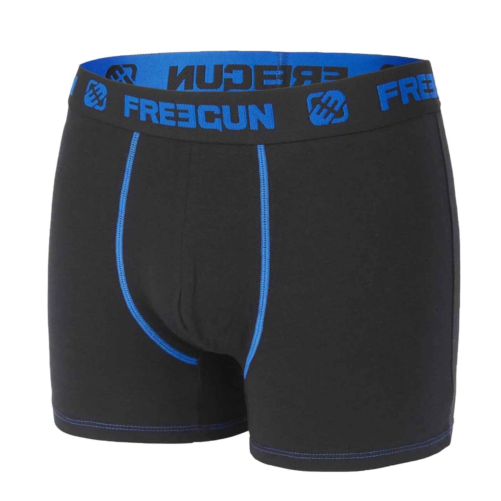 FREEGUN Lot de 6 Boxers Homme Coton Uni
