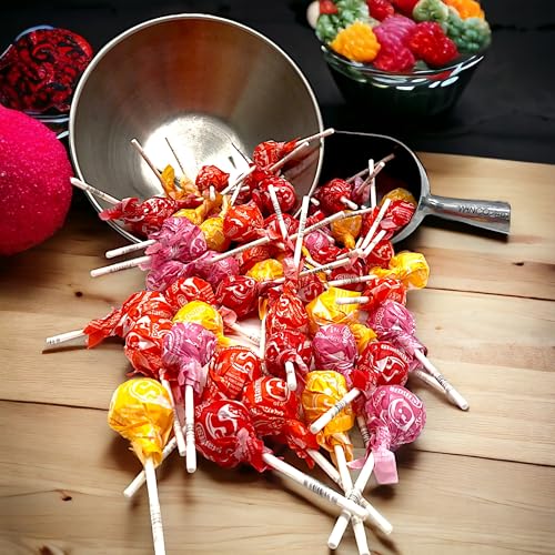 Str burst Lollipops -1.5 lbs Individually Wrapped for Freshness, Original Flavors Cherry, Orange, Strawberry, and Lemon with Fruit Chew Inside-Delicious and Fun Treat for All Ages(24 oz) - Thumbnail 6