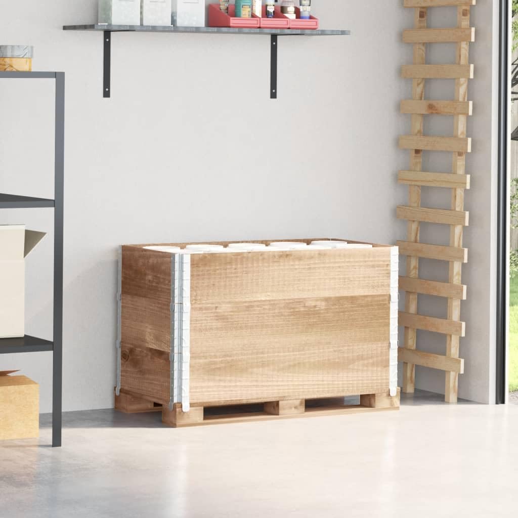 Paretali per Pallet 3 pz 100x50 cm in Legno Massello di Pino, Commercio e Industria,Movimentazione di Materiali,Pianali di carico e Pallet, 20.88kg-3295370