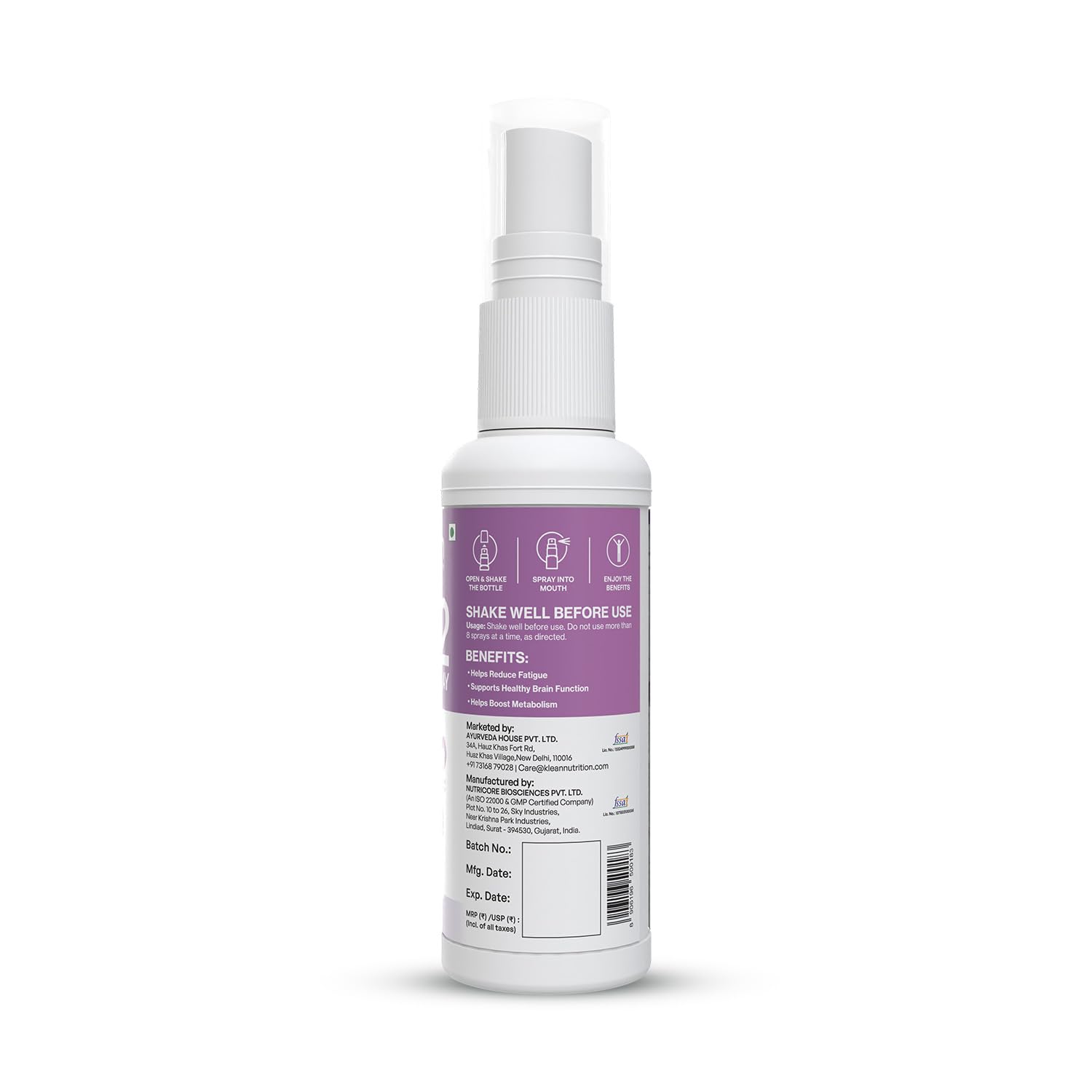 Vitamin B12 Oral Spray with Folic Acid, Green Tea Extract, Fast Absorbing Oral Supplement, Guava Flavour, 15ml, 30 Servings | As Seen on Shark Tank — Amazon image 8