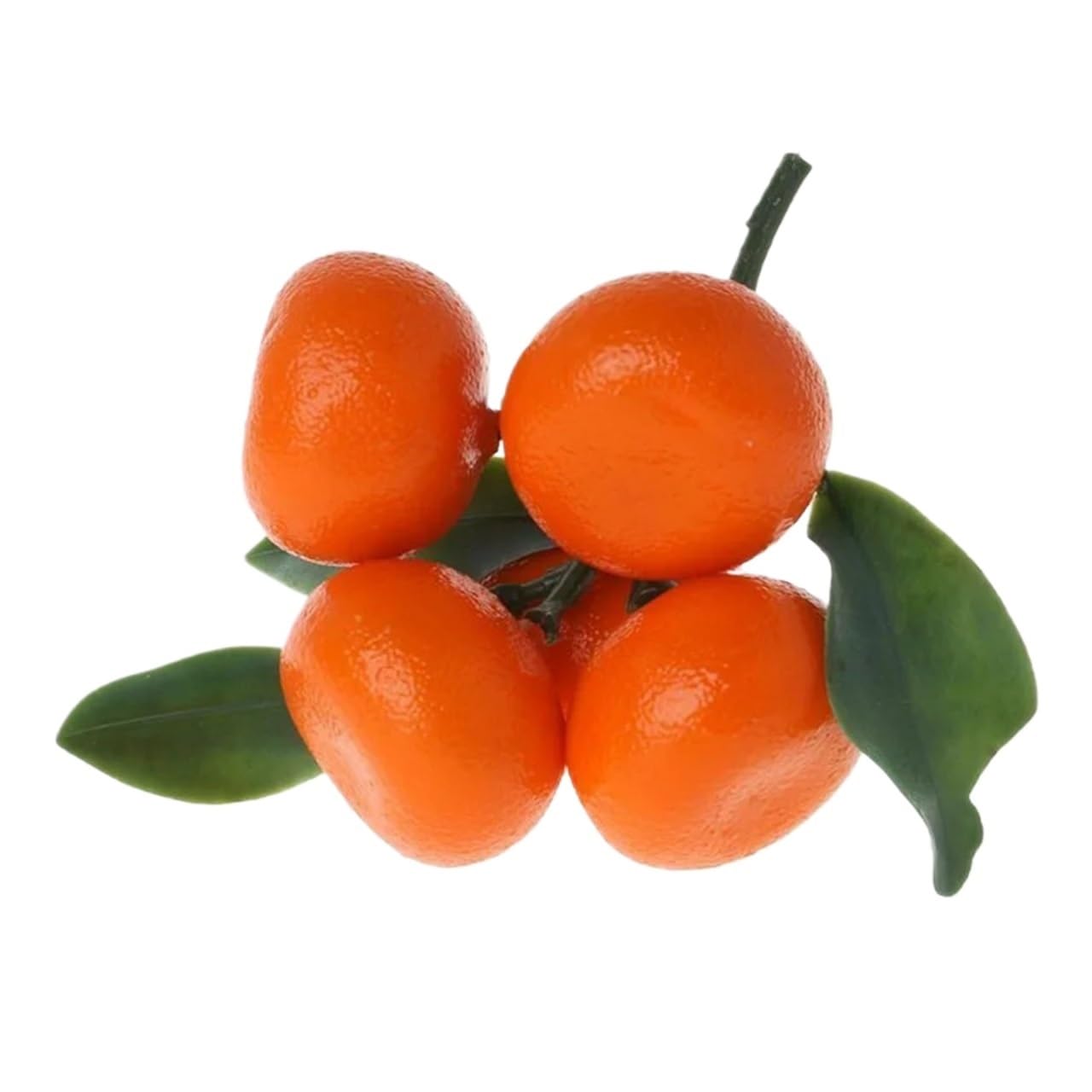 Wuyxto 5 Heads 5 Stem Artificial Fruit Tangerine Decorative Kitchen Fake Display For Home Decor Props For Party(5 Heads)