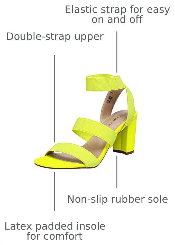 Image of DREAM PAIRS Women's Open Toe High Chunky Elastic Strap Dress Heel Sandals