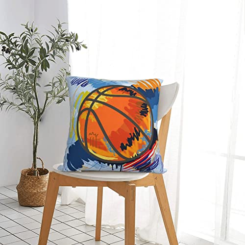 Basketball Throw Pillow Covers 20"X20" Decorative Square Throw Pillow Cover Cushion Covers Pillowcase, Home Decor Decorations For Sofa Couch Bed Chair Car #TOP4