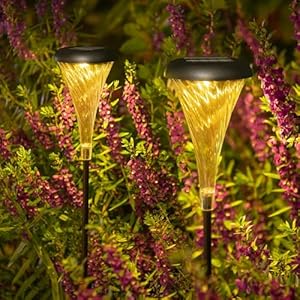 2 Pack Hanging Yard Solar Decor Outdoor Waterproof Lights,Diamond Shaped Star Lights,LED Lantern for Metal Backyard Porch Patio Table Balcony Lawn Pathway Tree (Pathway Lights Solar Powered)