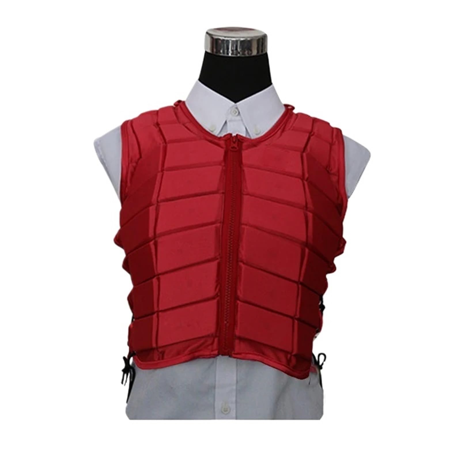 Gilet Equestre Gilet protettivo for equitazione for donne adulte, spesso 1,5 cm, gilet equestre for uomo, armatura equina, accessori for la protezione del cavallo da equitazione Per Equitazione(Red,M)