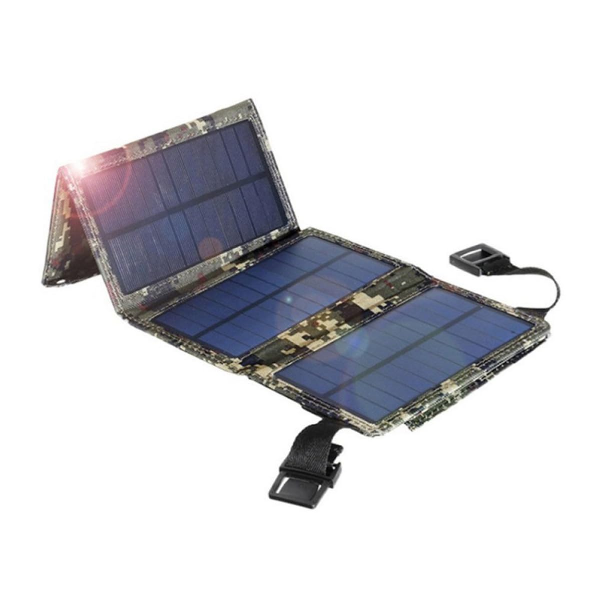 ibasenice Cargador Solar Portátil y Herramienta de Carga Pet Panel Plegable de 10w Alta Eficiencia para Teléfonos Móviles en Barcos y Tractores
