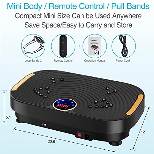 AXV Vibration Plate Exercise Machine Whole Body Workout Vibrate Fitness Platform Lymphatic Drainage Machine for Weight Loss Shaping Toning Wellness Home Gyms Workout - Thumbnail 6