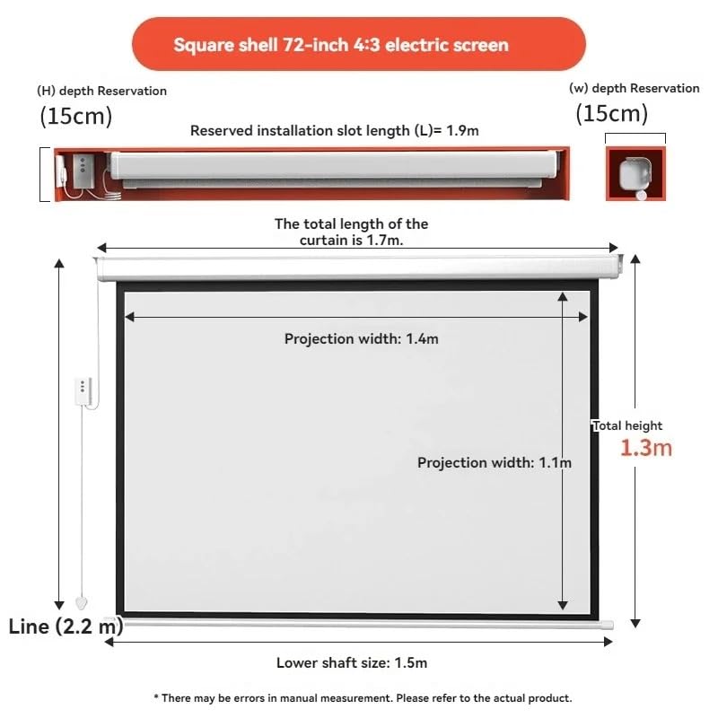 Pantalla proyector eléctrica para techo y pared miniatura 2