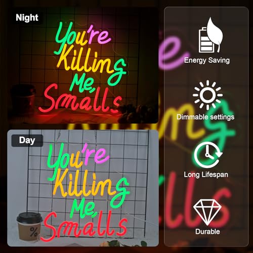 Image of You're Killing Me Smalls Neon Signs for Wall Decor Dimmable Merry Christmas Led Lights Signs Letters Neon Light for Christmas Party Bar Bedroom Home Shop Party Decor Birthday New Year Gifts