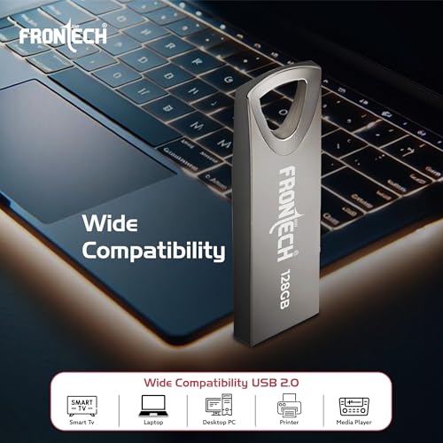Image of Frontech 128 GB USB 2.0 Flash Drive | 480 Mbps | High Speed | Wide Compatibility | Slim & Portable |3 Years Limited Warranty (PND-0005)