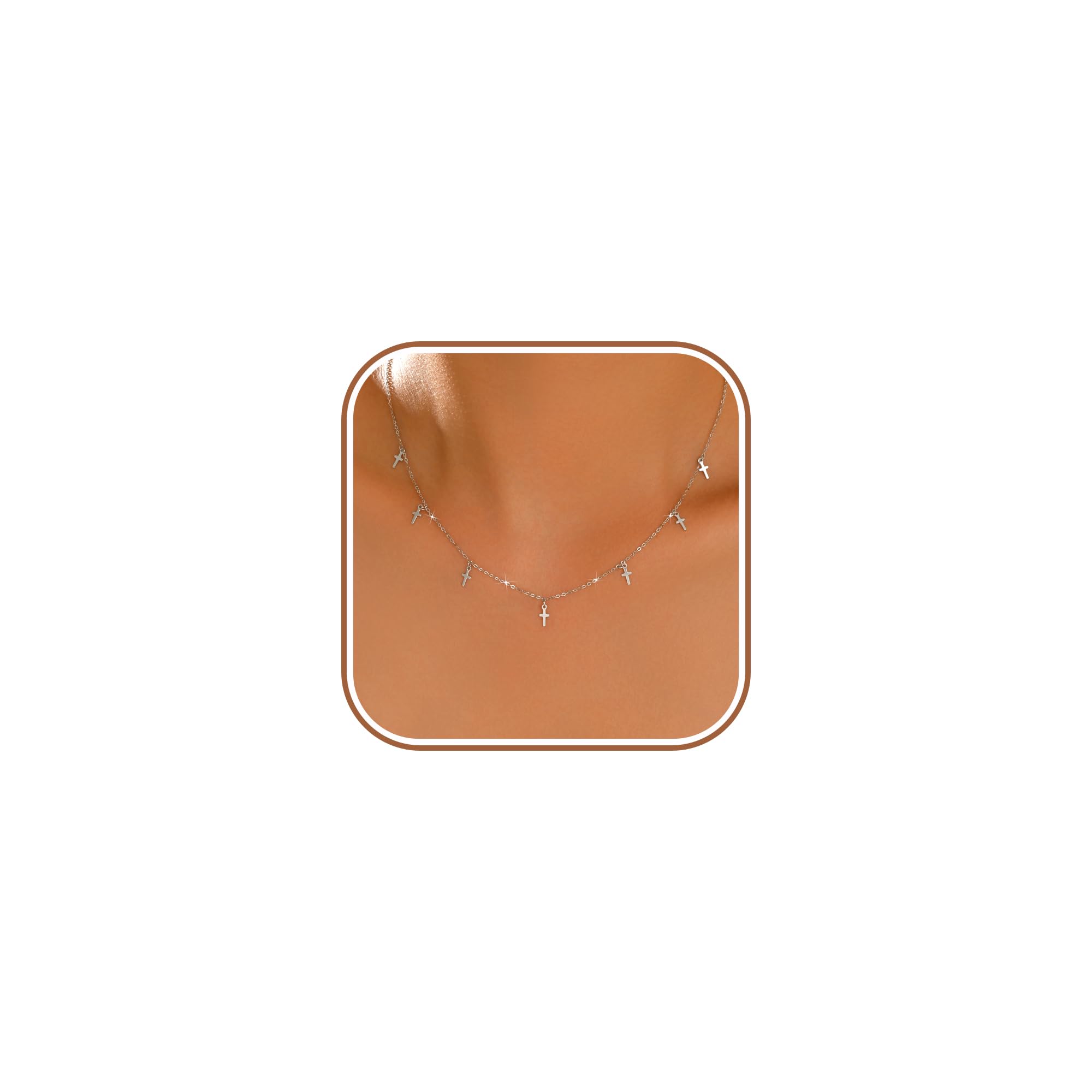 Collane da donna in argento Sterling 925 con croce