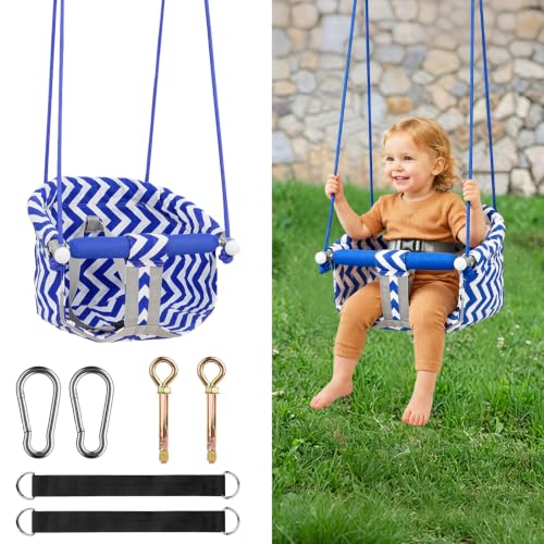 Comfy Toddler Swing Seat Heavy-Duty Canvas Hanging Tree Baby Swings
