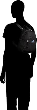 adidas Unisex's Linear 3 Mini Backpack Bag, Black, 10.5 inch x8.5 inch x4.25 inch