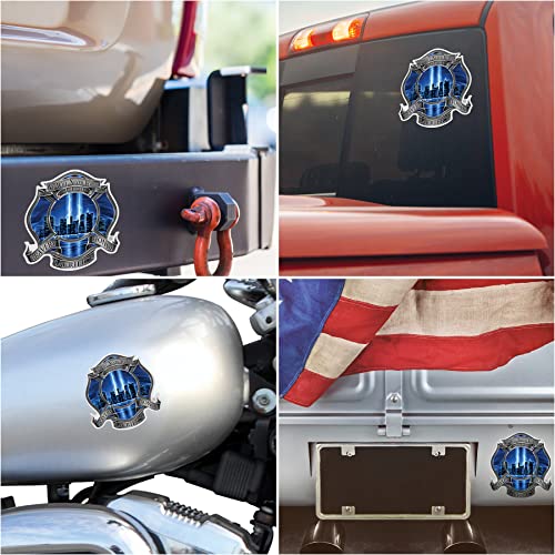 Collectible Firefighter Decals (4In), Share Your Support With Our 911 Firefighter Blue Skies We Will Never Forget Stickers For Your Home, Car, Cases And More, Souvenir Gifts For Firefighter #TOP2
