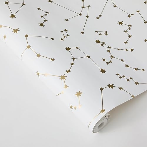 Miniatura 5 de Novogratz x Tempaper - Constelaciones de escarcha - Papel pintado extraíble para despegar y pegar, 20.5 x 16.5 pies, fabricado en los Estados Unidos.
