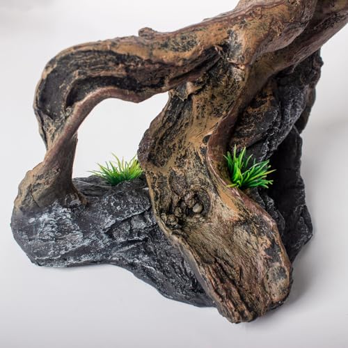 Image of Fish Tank Decorations Aquarium Decor Resin Artificial Tree Trunk Root (E)