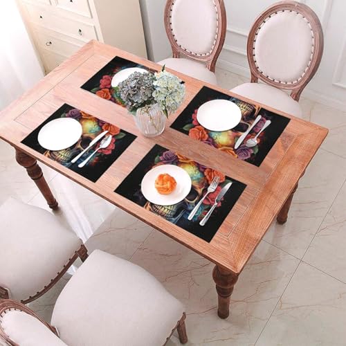 Set de table lavable pour protéger la table des plats chauds | Lot de 6 motif gothique - 6