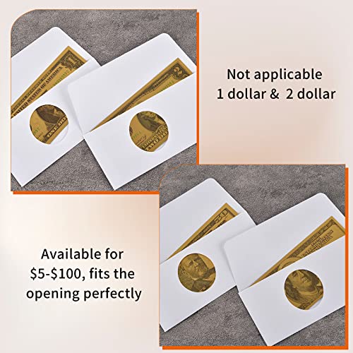50 Pieces Currency Gift Envelopes White Cash Gift Envelopes Money Envelopes With Window For Cash Business Personal Gift Money Offering Envelopes (50) #TOP3