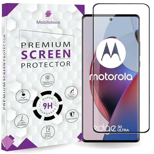 Image of Premium Tempered Glass Screen Protector Guard For Motorola Edge 30 (6.5 Inch, Pack of 1) | HD Clear Edge to Edge Coverage With Easy to installation kit