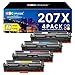 Produktbild GPC IMAGE 207X mit Chip Tonerkartuschen kompatibel mit HP 207X 207A für Color LaserJet Pro MFP M283fdw M282nw M283fdn M255dw M255nw W2210X W2211X W2212X W2213X (Schwarz Cyan Gelb Magenta, 4-Pack)