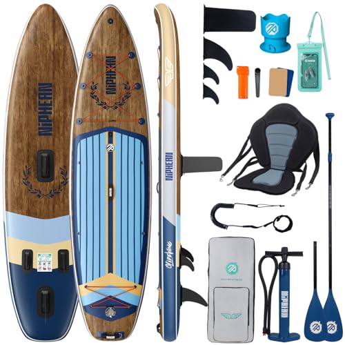 Niphean (Extra Large) Inflatable Paddle Board, SUP for 2+1 People/Family, Stand Up Paddle Board with (Beginner Friendly) StabilTrac™ Fin, Waterproof Phone Pouch, Paddle Boards for Adults, Gift Ideas option