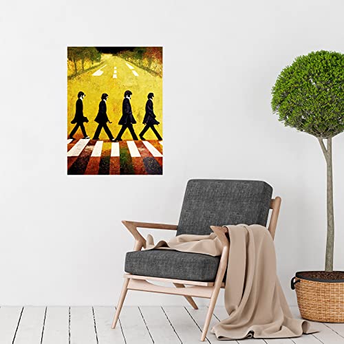Doppelganger33 LTD Abbey Road Abstract Stylised Beatles Boho Landscape Red and Ochre Large Wall Art Poster Print Thick… - Les Beatles, Paul McCartney, John Lennon, RIngo Starr, George Harrison Doppelganger33 LTD Abbey Road Abstract Stylised Beatles Boho Landscape Red and Ochre Large Wall Art Poster Print Thick… – Image 3
