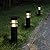 SUNWIND Solar Garden Lights Outdoor LED Bollard Solar Powered Path Lighting for Patio Pathway Backyard Lawn Landscaping (Black-6 Pack)