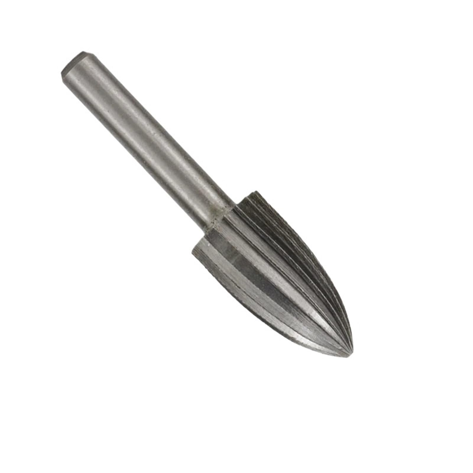 1 szt. szybkotnące stalowe zadziory obrotowe 6 mm router z chwytem do grawerowania/szlifowania pilników obrotowych (zestaw 6 szt.)